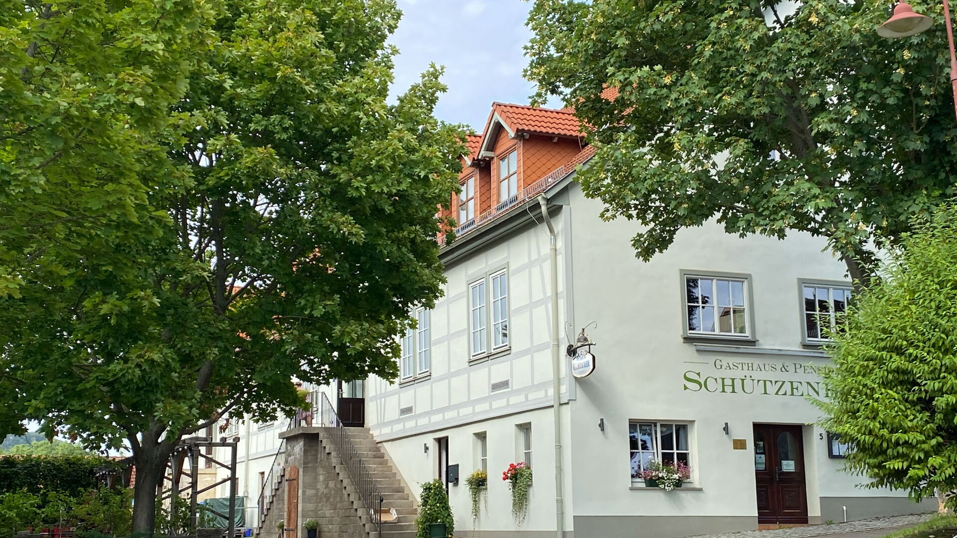 Außenansicht vom Schüzenhof in Mühlberg