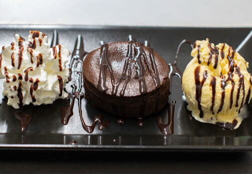 Schoko und Eis Dessert im Ratskeller Mühlberg