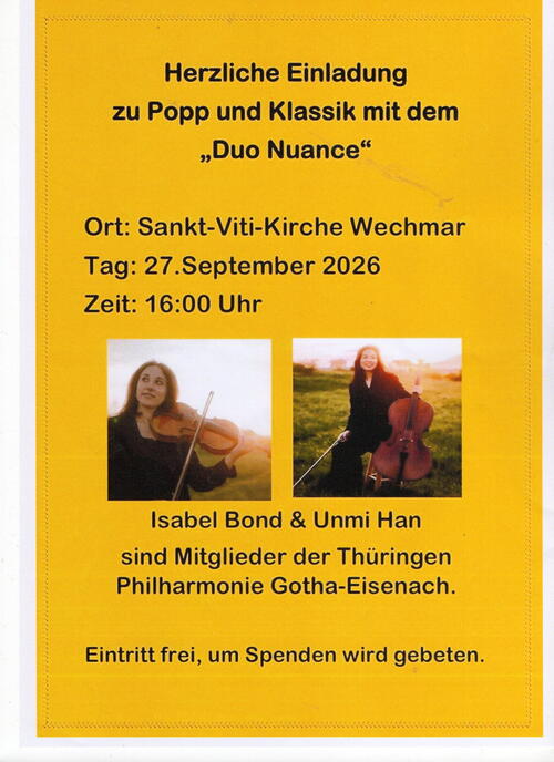 Popp und Klassik mit dem "Duo Nuance"
