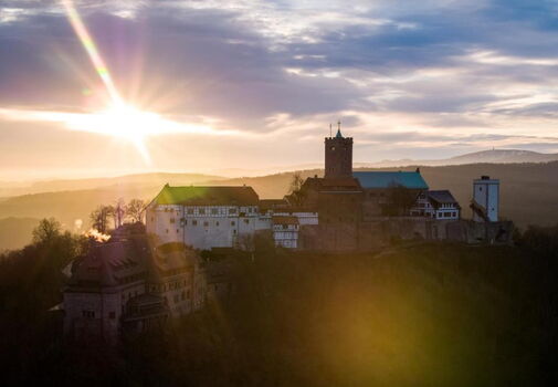 Wartburg im Sonnenaufgang