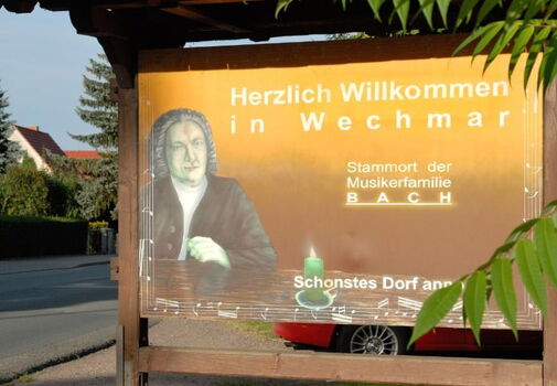 Hinweisschlid am Ortseingang - Wechmar