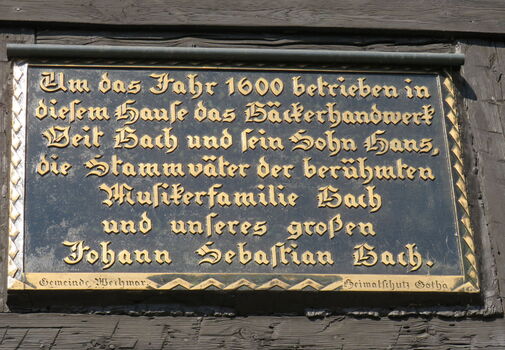 Tafel am Bachstammhaus