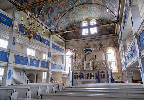 Innenansicht der Kirche in Mühlberg