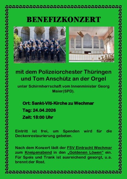 Benefizkonzert Polizeiorchester Thüringen